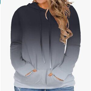 Women's Grey Ombre Hoodie
